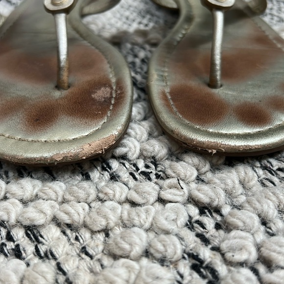 Tory Burch Miller Gold Metallic Sandals. Size 7.5. - Picture 7 of 12